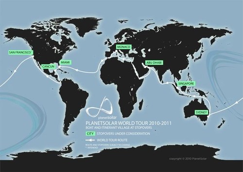 Planet Solar planned route © SW